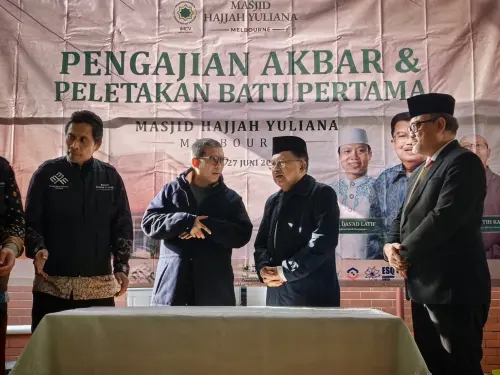 Bangun Peradaban Islam di Australia, Jusuf Kalla Resmikan Pembangunan Masjid Hajjah Yuliana di Melbourne