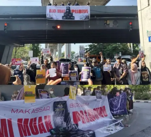 Aksi Makassar Bersuara! AJI Makassar bersama Masyarakat Sipil Makassar - Sulsel Desak Presiden Prabowo Minta Maaf atas Pernyataan "Londo Ireng"