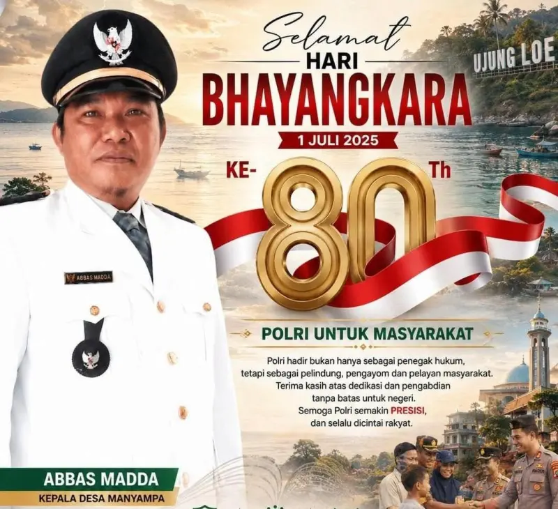 Momentum HUT Bhayangkara ke-80, Pemerintah Desa Manyampa Berharap Sinergitas dengan Polri Makin Kokoh