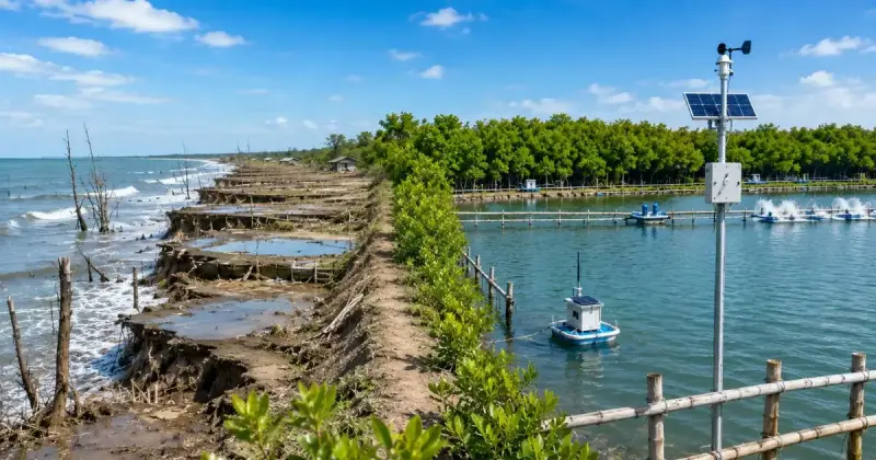 Ancaman Abrasi Pesisir, BRIN dan Universitas Pancasakti Padukan Mangrove-IoT untuk Selamatkan Tambak di Brebes