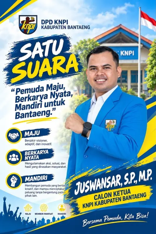 Nyalakan Api Perubahan Juswansar Usung Semangat “Pemuda Maju Dan Berkarya Nyata” untuk KNPI Bantaeng