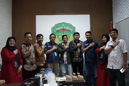Komisioner KPU Lutim Silaturahmi Diskominfo-SP, Bahas Kerjasama Penyebarluasan Informasi