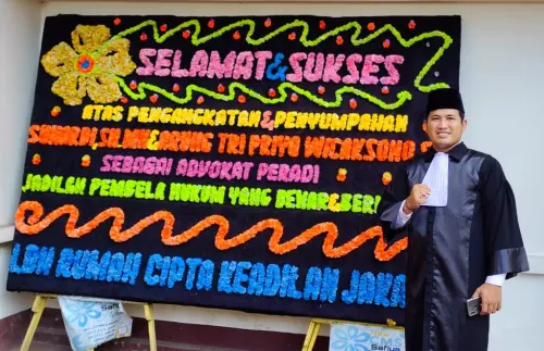Arung Tri Priyo Wicaksono Resmi Jadi Advokat: Siap Berikan Bantuan Hukum Secara Gratis