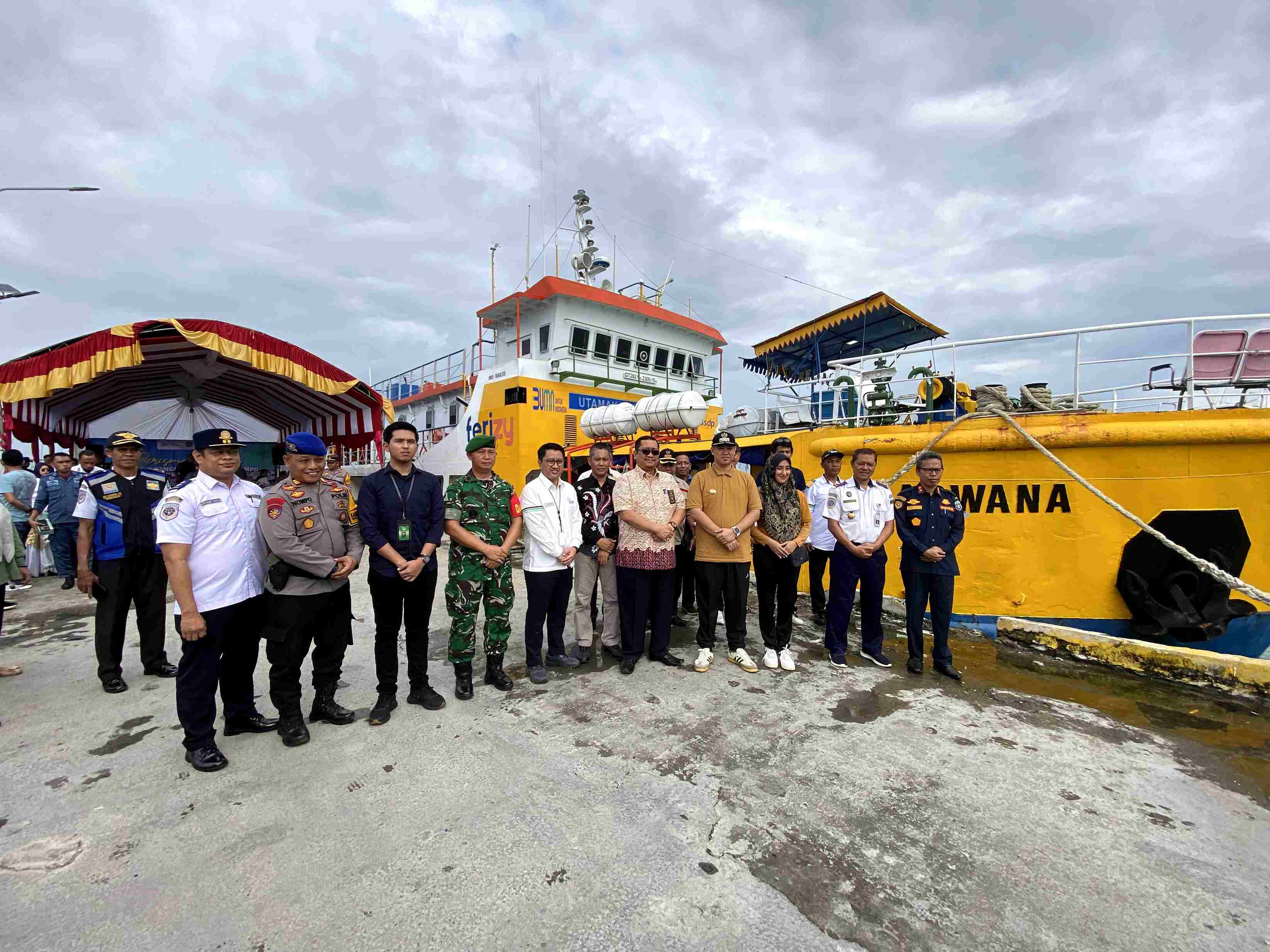 Bupati MYL Resmikan Tambahan Rute KMP Arwana