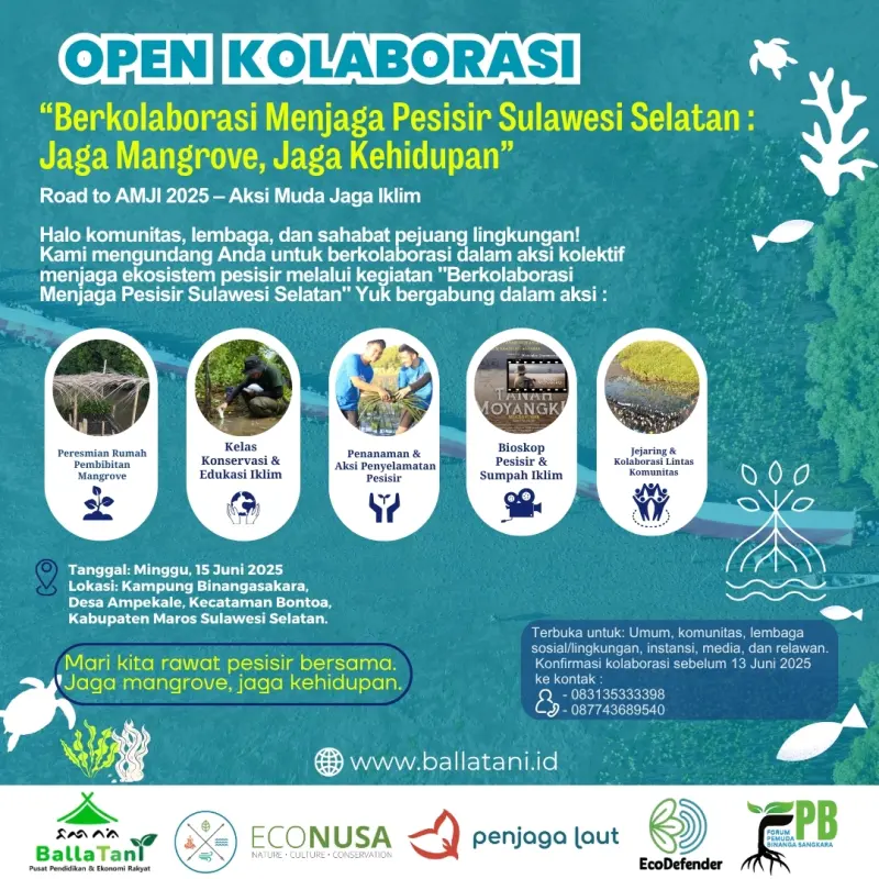 Lebih Dari Tanam: Aksi "Jaga Mangrove" di Maros Ajak Kamu Nonton Bioskop Pesisir dan Ikrar Iklim!