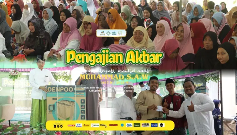 Puncak Acara MBaH 2025 Meriah, Pengajian Akbar Maulid Nabi Muhammad SAW Hadirkan KH. Ali Mawardi