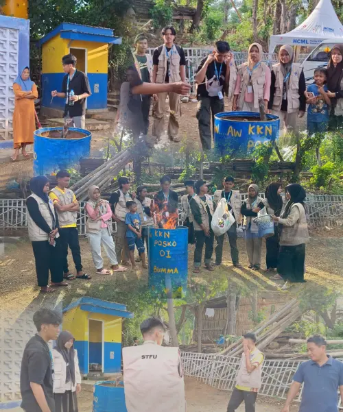 KKN Universitas PGRI Sumenep Posko 1 Desa Lobuk Ciptakan Inovasi Tungku Pembakaran Sampah Minim Asap