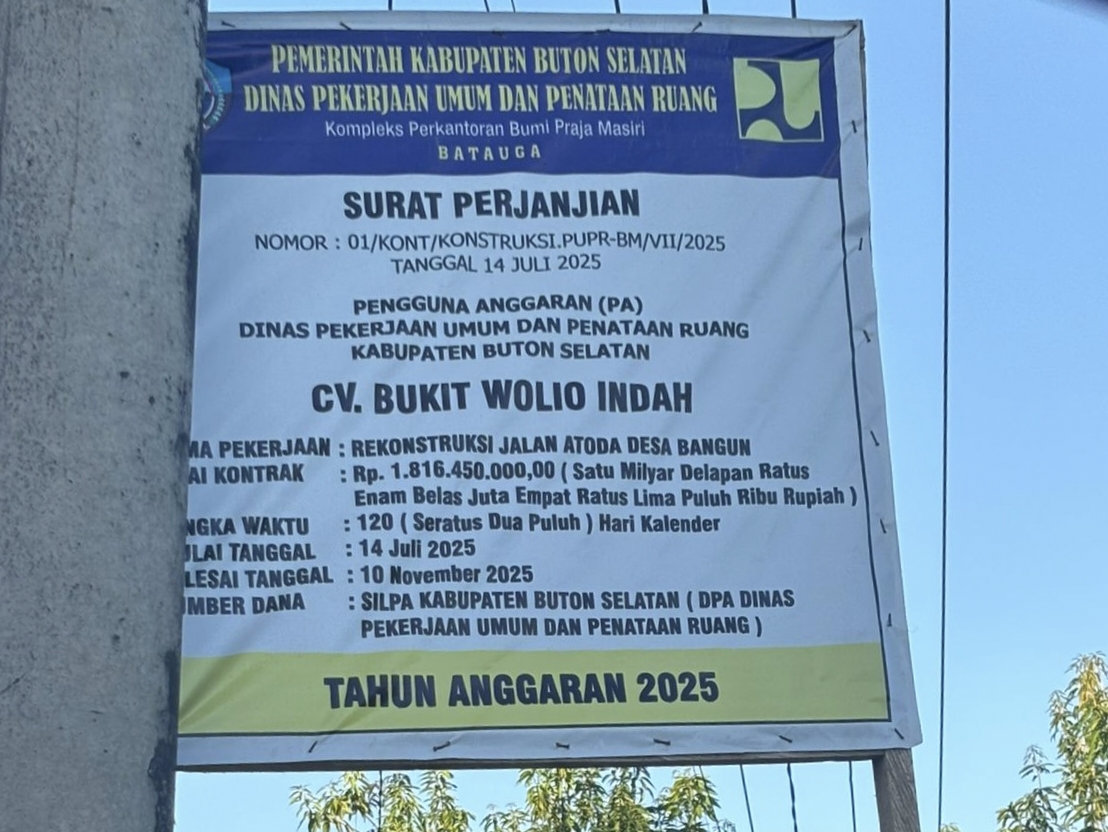 PUSAKA Sultra Duga Proyek Jalan di Buton Selatan Gunakan Material Tak Sesuai Spesifikasi